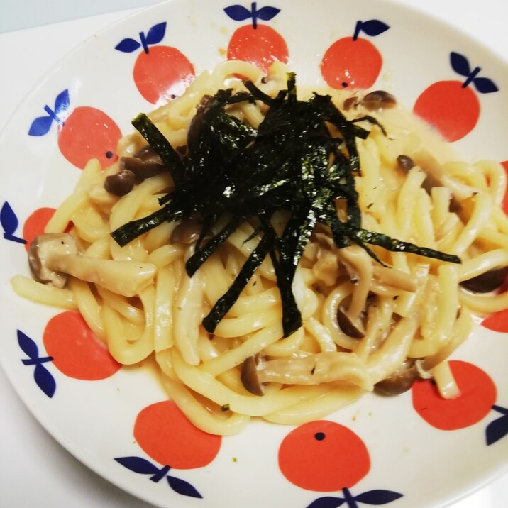 ズボラの極み！明太子うどんパスタ